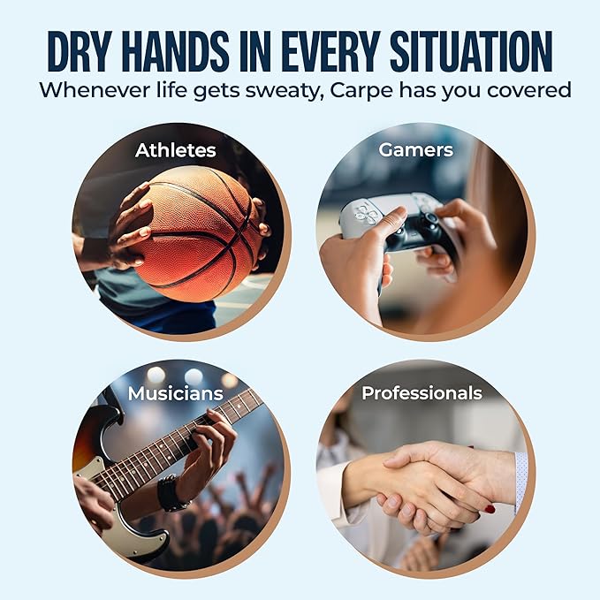 Carpe Sweat Absorbing Hand Lotion, A dermatologist-recommended, smooth lotion that helps stop hand sweat, Great for hyperhidrosis (Warm Vanilla)