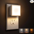 L LOHAS LED 3CCT Night Lights Plug into Wall 2-Pack, 0.3W Plug in Night Light, Dusk to Dawn, Bright Nightlight Auto-On/Off, for Adults Kids Room Bedroom Bathroom Hallway Kitchen