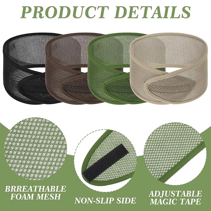 CIATBYYJ 4Pcs Mesh Hair Wraps for Black Women Adjustable Soft Meshs Head Wraps Stretchable Wrap Cap for Women Long Short Hair Non-slip Washable Mesh Hairs Wrap for Makeup Washing Sleeping Spa
