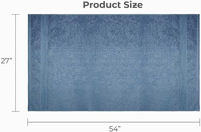 Softolle Luxury Bath Towels Set of 4 (27” x 54”) | Towels for Bathroom | Super Soft | Highly Absorbent Towels for Home, Spa, Gym (Slate Blue)
