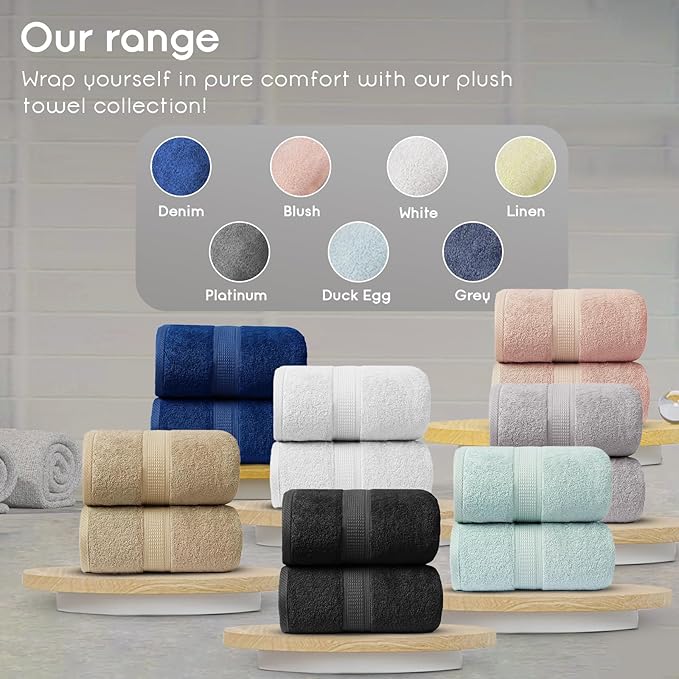 Ariv Premium Jumbo Bath Towels Pack of 2, Beach Towel, Extra-Large Bath Sheets, 100% Cotton, Super Soft, Highly Absorbent, Quick Dry, Durable, Great Value & Quality, Perfect for Home & Bathroom- Linen
