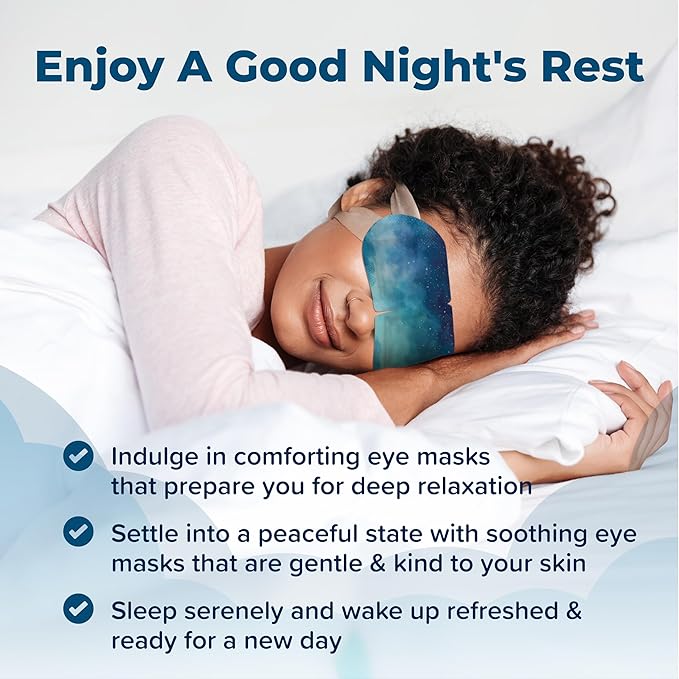 Heated Eye Mask for Dry Eyes - 16pcs Self Heating Steam Eye Mask - Warm Compress for Eyes - Warming & Ready to Use for Sleep & Relaxation - On-The-Go Warm Eye Compress Travel Essentials