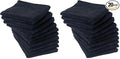 Eurow Microfiber Salon Towels – Bleachproof, Ultra Absorbent & Quick Drying – Soft, Lightweight & Durable for Hair Styling, Beauty, Barber & Spa Use, 16 x 29 Inches, 20-Pack, Black