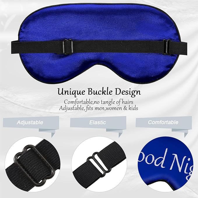 8 Pieces Funny Sleep Mask Silk Eye Mask with Adjustable Strap Soft Cute Blackout Blindfold Eye Cover for Women Men Full Night's Sleep, Travel, Nap, Meditation(Retro Colors)