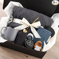 Get Well Soon Gift Baskets for Men&Women- Self Care Package/Brithday - After Surgery Recovery, Sympathy Gifts for Loss, Thinking of You/Grief/Bereavement/Miscarriage Gifts (Grey & Navy Blue)