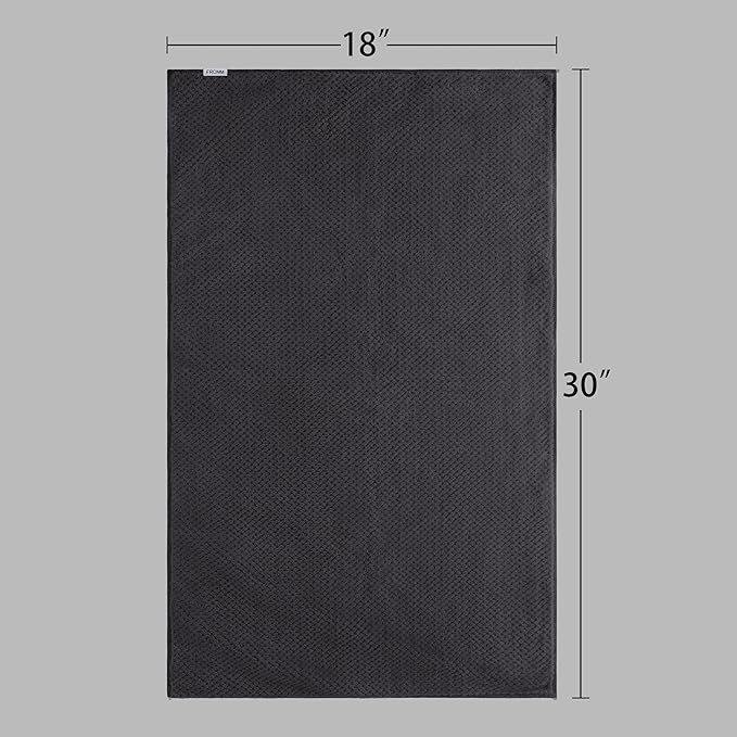 Fromm Softees Plush Bleachproof Microfiber Hair Towel for Salon, Barber, Spa, Ultra Soft Hair Wrap, Drying Towel for All Hair Types, Hands, Face, Durable Salon Towels, 18 x 30 Inches, Dark Grey 6 Pack