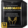 WONDER FAMILY Aqua Hand Mask – Moisturizing Gloves for Dry Cracked Hands – Collagen Overnight Hand Mask, Hand Moisturizer Cotton Gloves for Sleeping Alternative, Repairing Treatment for Women & Men