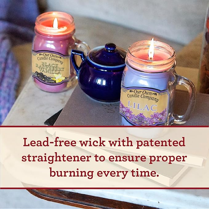 Our Own Candle Company, The Beach Scented Mason Jar Candle, 100 Hour Burn Time, 13 Ounces