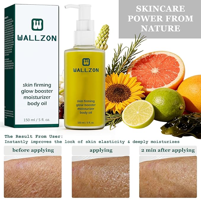 Undaria Extract Body Oil 5 Oz - Seaweed & Botanical Oil for Skin, Visibly Firming, Elasticity Improving, Deeply Moisturizing, Clean Lightweight Non-Greasy, Scented