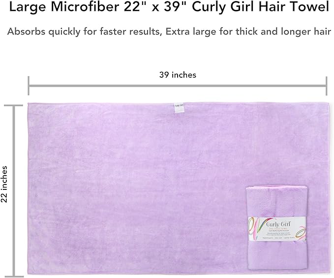 Curly Girl Towel for Women with Curls, Anti-Frizz, Absorbent, Fast Drying, Curly Hair, Microfiber Hair Drying Towel for Curls