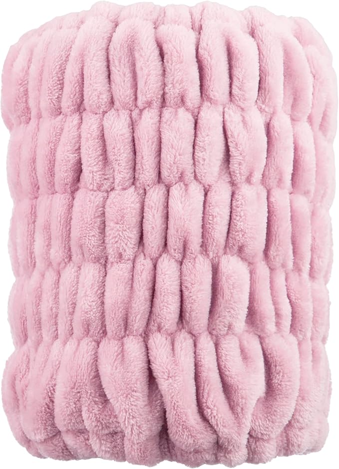 Expressions Extra Wide Spa Headwrap - Pink, 1pc Super Soft Microfiber Material Hair Band/Stylish Spa Headband, Salon-Quality Hair Wrap