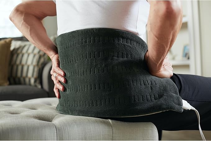 Sunbeam XL Heating Pad for Back Neck and Shoulder Pain Relief Auto Shut Off 6 Heat Settings Extra Large 12 x 24 Green Ideal for Muscle Aches and Arthritis Pain,(Pack of 6)