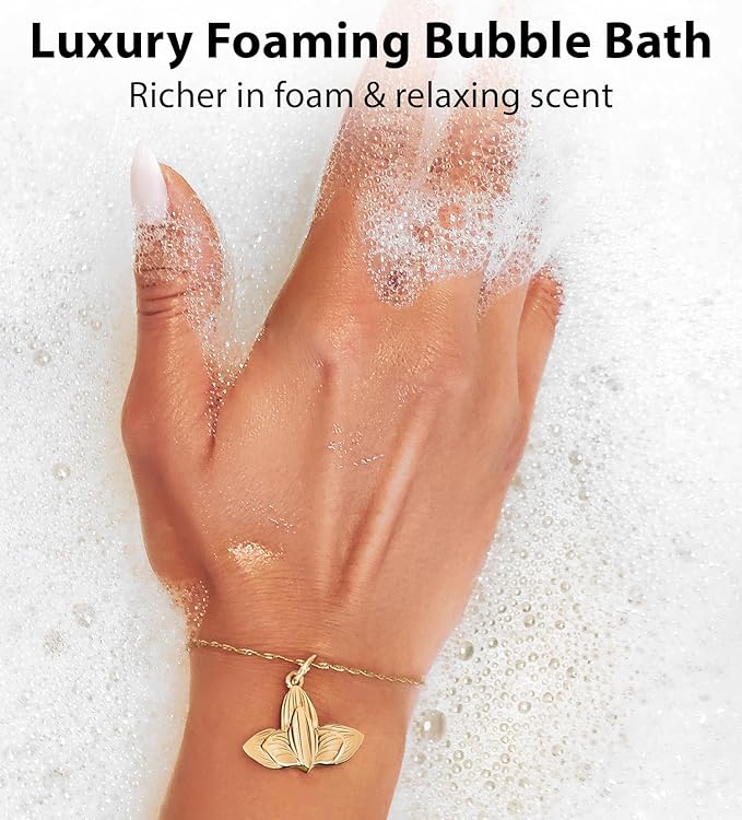 Nutritious Bubble Bath Long Lasting Foam Turmeric Orange Arnica Essential Oil Skin Healing Moisturizing Relaxing Stress Relief Spa Gift for Women