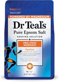 Dr Teal's Epsom Salt Magnesium Soak, Pre & Post Workout with Menthol & Essential Oils, 3 lbs