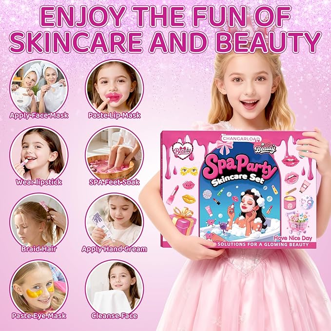 Spa Party Supplies for Women, 12 PCS Spa Party Favors Include Face Masks Skincare, Hand Cream, Lip Balm, Under Eye Patches, Lip Mask and Foot Bath Bombs for Birthday Sleepover Party