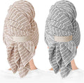 ROLSHOL 2 Packs Large Microfiber Hair Towels for Women, Super Absorbent & Quick Dry Hair Towel Wrap for Curly Hair Long & Short Hair- Anti-Frizz Hair Turbans for Wet Hair - 27.5''*39.4