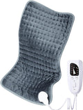 Heating pad for Back/Shoulder/Neck/Abdomen, Electric Heating Pads with 6 Fast Heating Settings, Auto-Off, Soft Machine Wash Fabric, Birthday Gifts for Women Mom, Extra Large 12"x24", Iron
