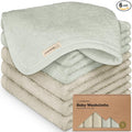 6-Pack Baby Washcloths – Soft Absorbent Viscose from Bamboo Washcloths for Face, Body, Baby Towels for Newborn, Kids, Toddlers, Infant,Gentle on Sensitive Skin,10x10 Reusable Face Towels(Stone/Dove)