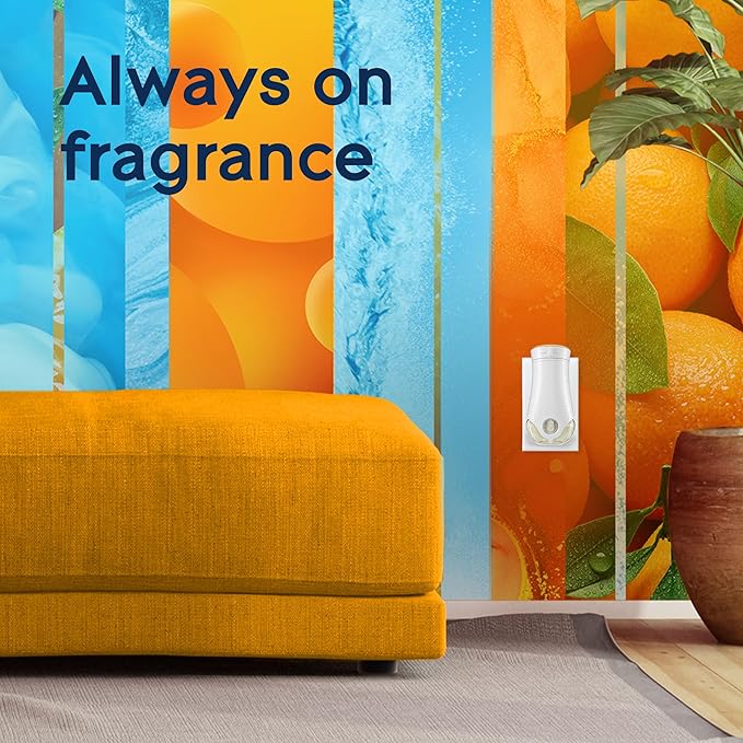 Glade PlugIns Refills Air Freshener, Scented and Essential Oils for Home and Bathroom, Coastal Sunshine Citrus, 1.34 Fl Oz, 2 Count (Pack of 6)