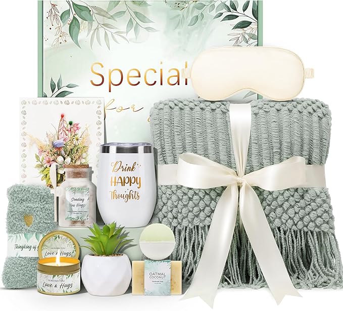 Self Care Gifts Spa Gifts for Women, Birthday Gifts Get Well Soon Gifts for Women Care Package, Sympathy Gift Baskets, Thinking of You for Her Wife Girlfriend Mom Sister Friend