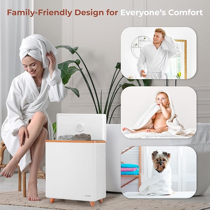 SereneLife WIFI Luxury Rectangle Towel Warmer - Spa & Bathroom Blanket Heater with Custom Fragrance, Auto Shut-Off, Fits 2 large Towels, Blankets, Bathrobes, PJ's - Perfect Gift for Him & Her