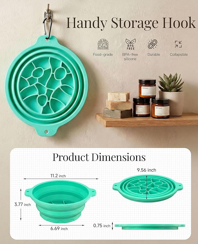 Face Ice Bath Bowl with Built-in Ice Tray, Foldable Silicone Face Bowl for Ice, Reusable Ice Facial Bowl for Cold Plunge Therapy, Skin Tightening, Acne Relief, Portable Spa Tool for Home, Camping