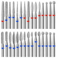 30Pcs Pedicure Care Diamond Nail Drill Bits, Professional Safety Cuticle Nail Drill Bits Tool for Electric Manicure & Pedicure Good Quality Moderate Size