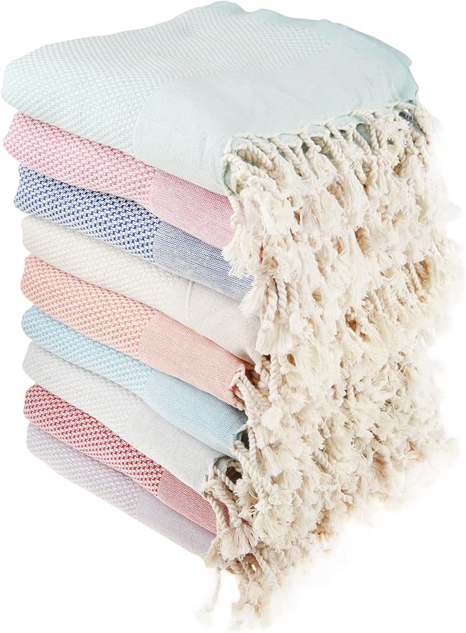 Beach Towel | Cotton Beach Towels, Easy to Carry, Sand Free, Highly Absorbent, Quick Dry, Turkish Towels for Travel Camping Bath Sauna Beach Gym Pool Yoga SPA by Lahammam, Akasya, Gray