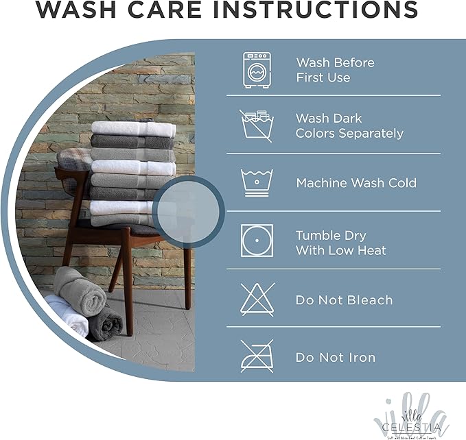 100% Cotton Wash Cloth for face & Body Set of 12, (12 x 12 inches) Sustainable, Soft, Highly Absorbent, Combed Cotton Wash Cloths Pack of 12 for Hotels, Spa, Bathroom, Dorm, Blue