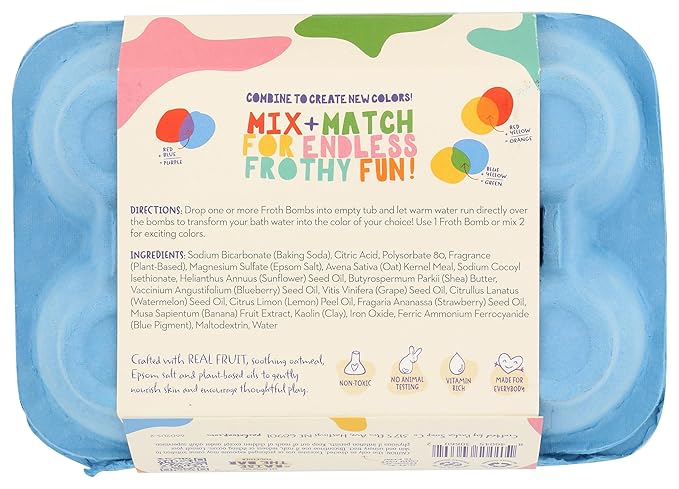PACHA SOAP Color Changing Froth Bomb 6 Count, 12 OZ