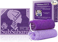 SubSahara Authentic African Net Sponge - 2 Pack Exfoliating Bath & Shower Loofah Sponge for Body & Face, Gentle Scrubber for All Skin Types, Travel, Durable (Deep Purple & Iavender Purple)