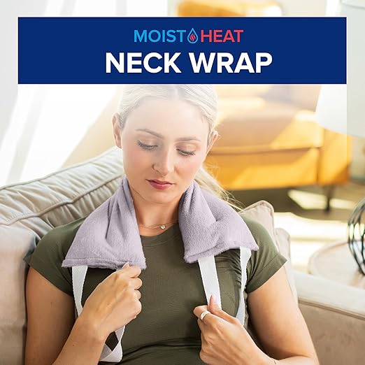 Bed Buddy Hot and Cold Neck Wrap, Grey - Microwavable Heating Pad & Cold Pack for Neck, Sore Muscles - Moist Heat Therapy Wrap
