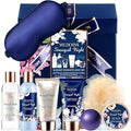 Spa Gifts for Mom- Mother's Day Spa Bath Gift Set with Body Lotion, Shower Gel, Hand Cream & Body Scrub - Lavender Chamomile Scent Self Care Gifts for Women Mom Wife Girlfriend - Relaxing Home Spa Kit
