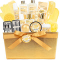 34 Pcs Skin care kit Spa Gift Set for Women & Men, Honey & Almond Milk Bath & Body Gift Basket, Face Skin Care Kit with Shower Gel, Self-Care Manicure, Birthday, Christmas, Mother Day, Anniversary