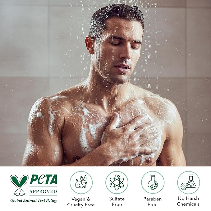 Botanic Hearth Tea Tree Body Wash -16 fl oz- All-Natural & Odor-Control Shower Gel for Acne, Athlete’s Foot, Ringworm, Jock Itch & Healthy Skin, Sulfate & Paraben Free, for Men & Women