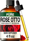 100% Pure Rose Otto Oil - 4 Fl Oz Rose Otto Essential Oil for Hair, Skin, Diffuser, Aromatherapy & DIY Soap Making Scent