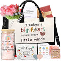 UAREHIBY Teacher Appreciation Gifts for Women,Thank You & End of Year Gifts for Women Teachers Set from Students,Valentine Christmas Birthday Gift with Tote Bags