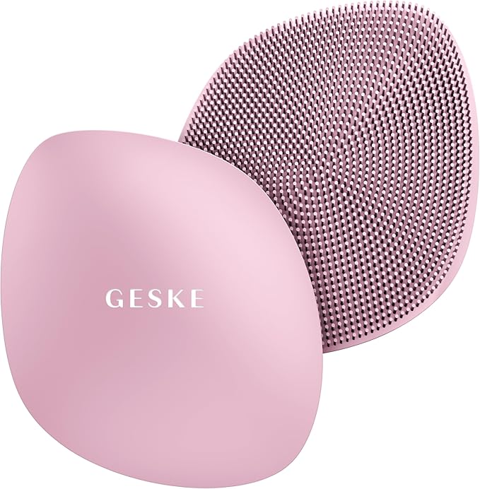 GESKE SmartAppGuided™ Facial Brush | 4 in 1 | Professional Facial Cleansing Brush | Skin Cleansing Silicone Facial Brush | Routine Skincare | Gentle Cleansing | Facial Cleanser