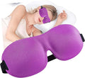 Soft 3D Blackout Sleep Eye Mask 1 Pack for Side Sleepers, Men，Women ，Adjustable Velcro, Night Blindfold,Travel Relaxation (Purple)