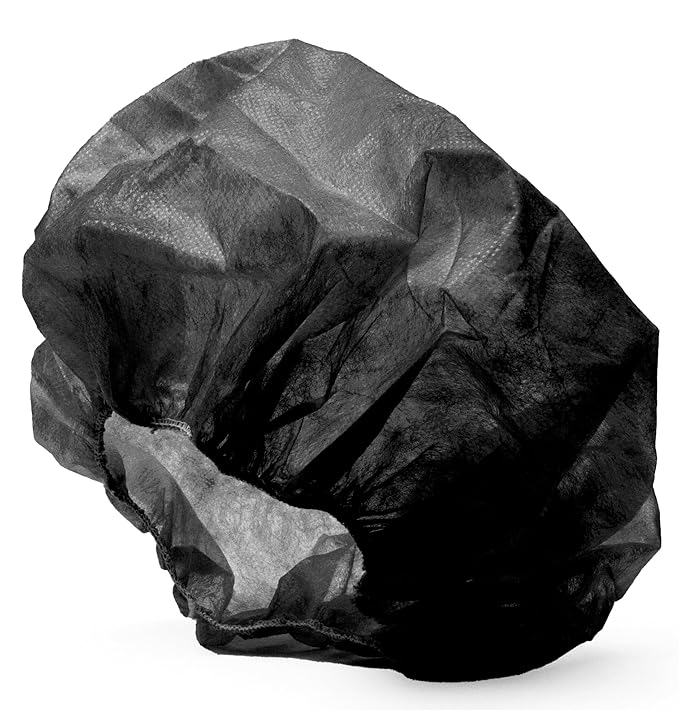 Medical Nation 21" Hair Net Disposable Bouffant Caps |CASE OF 1000, Black| Hairnets, Non-Woven, Non-Pleated Hair Cover |for Medical, Lab, Nurse, Tattoo, Food Service, Hospital, Cooking- Size 21" Black