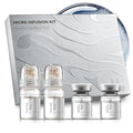 Micro Infusion System for Face - Hydrating Peptide & Hyaluronic Acid Serum Set, Skin-Smoothing Radiance Set with 0.25mm Stamp, At-Home Facial Kit, 1 Month