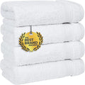 Cotton Paradise Hand Towels for Bathroom, 100% Cotton Turkish 4 Piece Hand Towel Set, Soft Absorbent Face Towels, White Hand Towels
