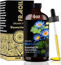Blue Lotus Essential Oil, Blue Lotus Oil 4 Fl Oz 120ML for Diffuser Humidifier Yoga Cleaning DIY Candle Soap Making Essential Oils