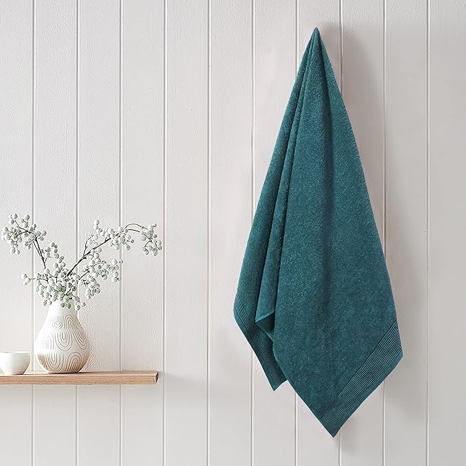 Belizzi Home Ultra Soft 2 Pack Oversized Bath Towel Set 28x55 inches, 100% Cotton Large Bath Towels, Ultra Absorbant Compact Quickdry & Lightweight Towel, Ideal for Gym Travel Camp Pool - Teal