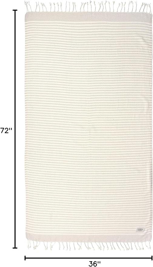 Personalized Embroidered Beach Towel | Throw Blanket, Easy Carry Sand Free, Highly Absorbent, Quick Dry, Turkish Towels for Camping Bath Sauna Beach Gym Pool Yoga SPA by Lahammam, Shiran, Beige