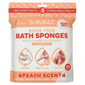 Scrubzz Disposable No Rinse Bathing Wipes - 25 Pack - All-in-1 Single Use Shower Wipes, Simply Dampen, Lather, and Dry Without Shampoo or Rinsing (Peach, 1-Pack)