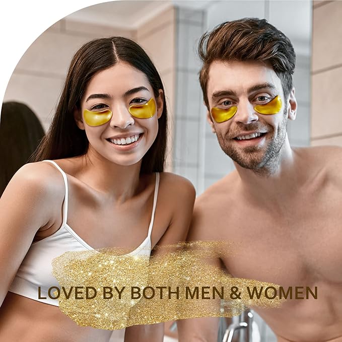 Taimand Under Eye Patches (30 Pairs), 24K Gold Under Eye Mask for Puffy Eyes, Dark Circles,Bags and Wrinkles with Collagen,Relieves Pressure and Reduces Wrinkles,Revitalises and Refreshes Your Skin
