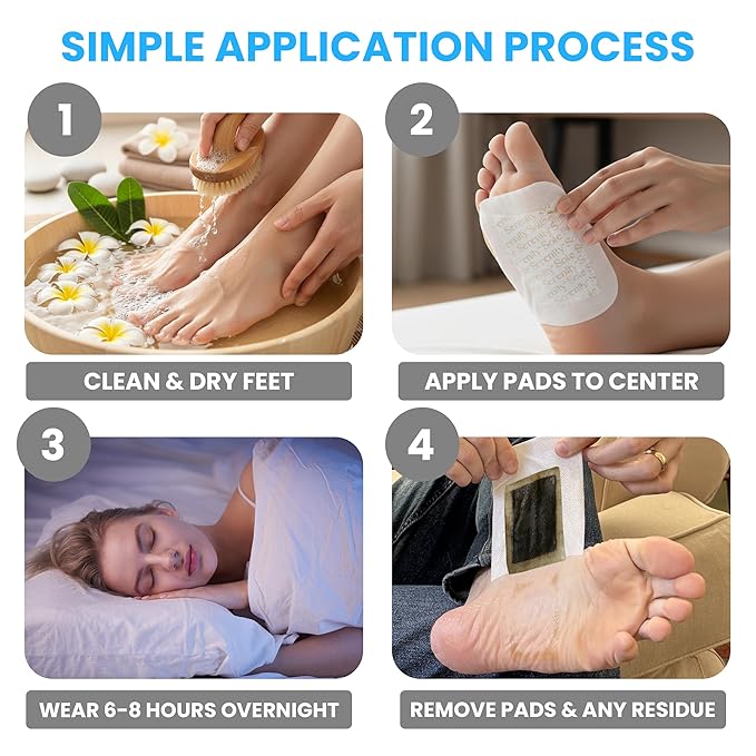 Sole Serenity Foot Pads with Trace Minerals, Zeolite, Fulvic Humic Acid, Magnesium, Silica, Diatomaceous Earth, Sea Salt, Zinc (20 Pads)