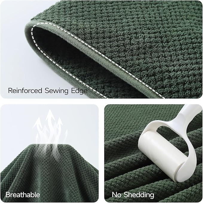 REDKISS Pack of 1 Jumbo Bath Sheet, 40 x 80 Inches Microfiber Oversized Bath Towel for Bathroom, Extra Large & Lightweight, Quick-Dry, Super Soft & Highly Absorbent, Perfect to Wrap Yourself In, Olive