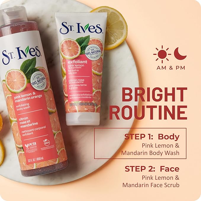 St. Ives Body Wash Pink Lemon and Mandarin Orange 22 Ounce